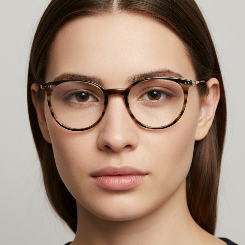 Persona usando lentes NEUX SS5302 C2 café carey