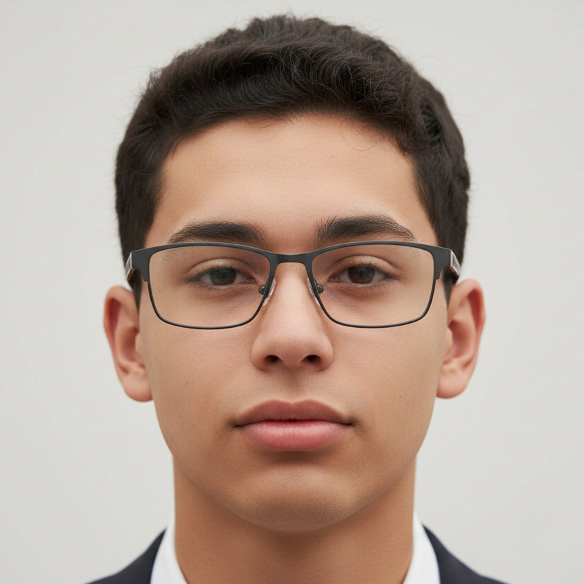 Hombre usando lentes CNX CM7065 C5 plateado