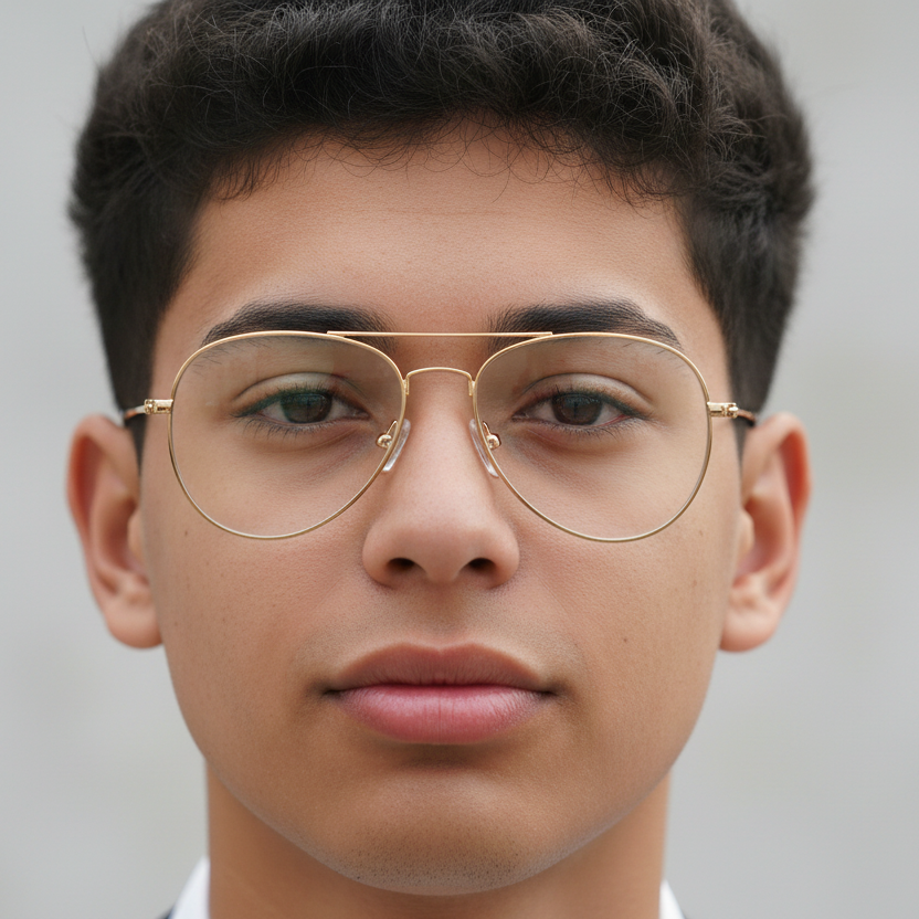 Hombre usando lentes LAVANETT LA647 C2 piloto dorado