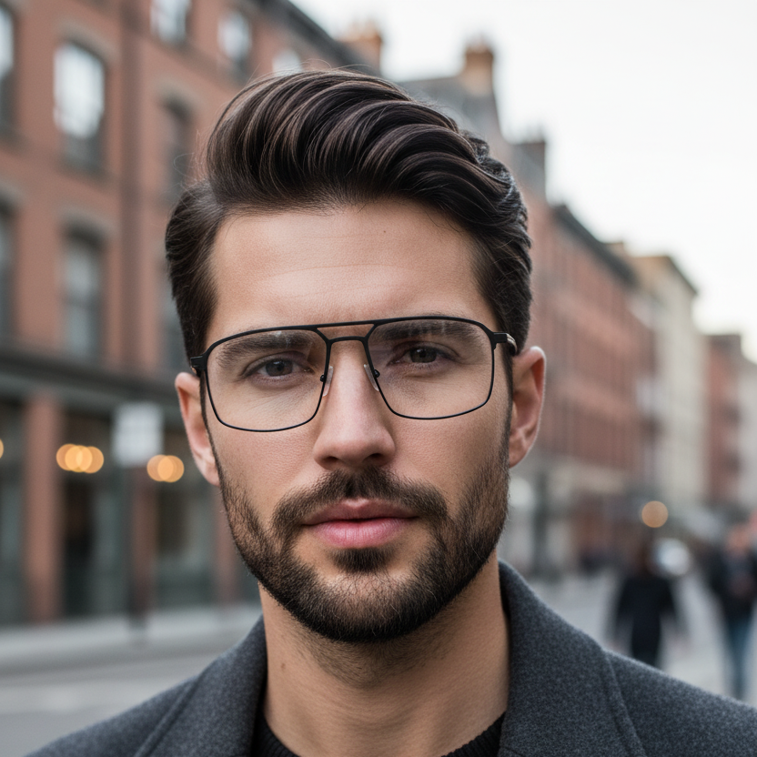Lifestyle gafas aviador doble puente negras